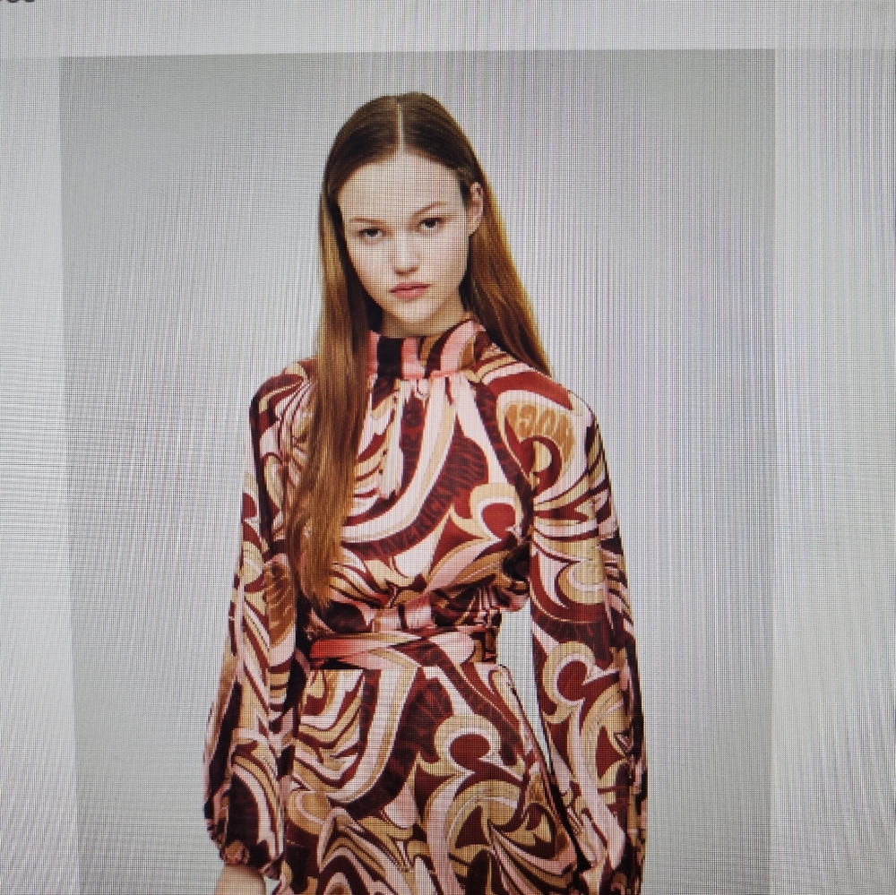 Hugo Boss Barbiecore Flirty Pink Long Sleeve Satin dress